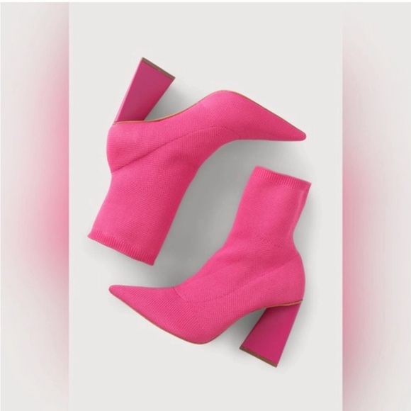 SCHUTZ Marila Knit Hot Pink Boots - Picture 10 of 12